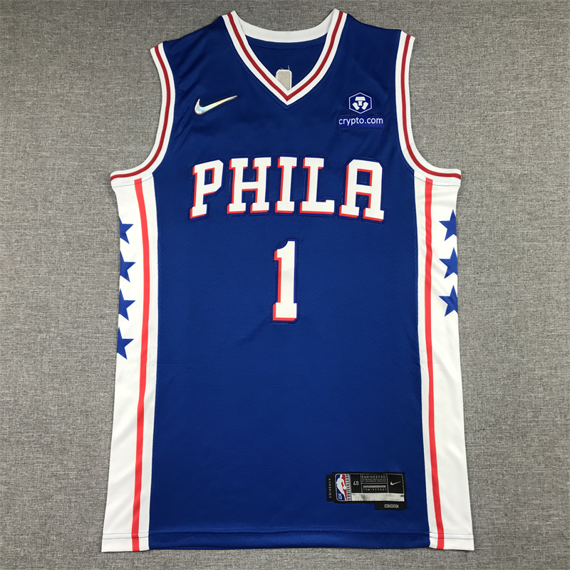 Men's Philadelphia 76ers James Harden Blue 2021/22 Fast Break Replica Jersey