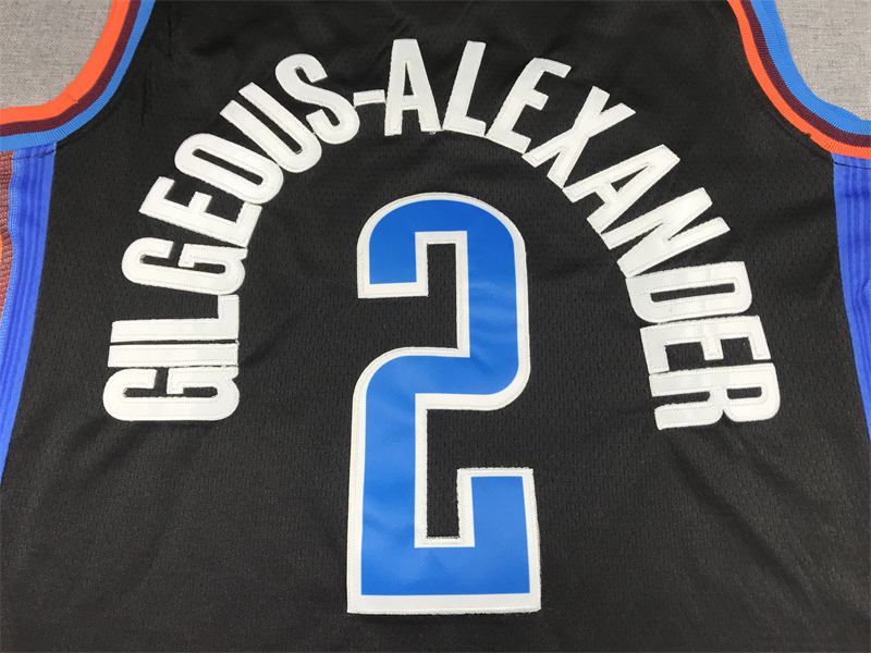 Men's Oklahoma City Thunder Shai Gilgeous-Alexander #2 Anthracite 2022/23 Fastbreak Jersey - City Edition