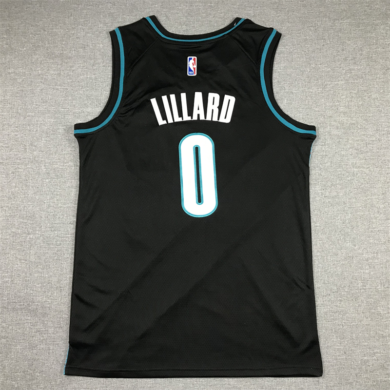 Men's Portland Trail Blazers Damian Lillard #0 Black 2022/23 Fastbreak Jersey - City Edition