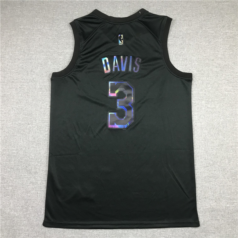 Men's Los Angeles Lakers Anthony Davis #3 Black Swingman Player Jersey