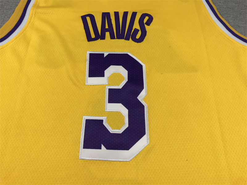 Men's Los Angeles Lakers Anthony Davis #3 Gold 2022/23 Swingman Jersey - Icon Edition