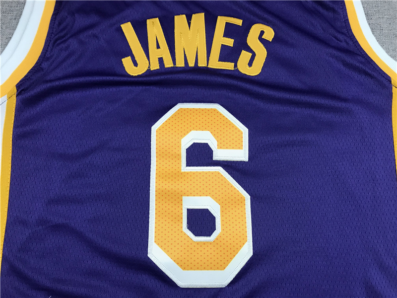 Men's Los Angeles Lakers LeBron James #6 Purple 2022/23 Swingman Player Jersey