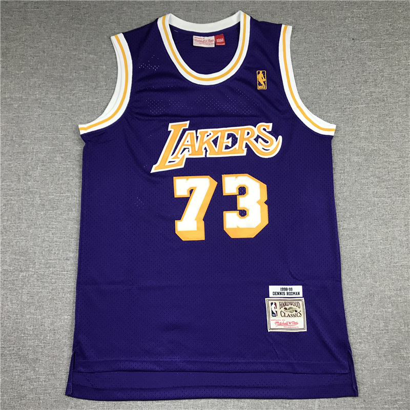 Men's Los Angeles Lakers Dennis Rodman Classics Swingman Jersey - Retro Purple