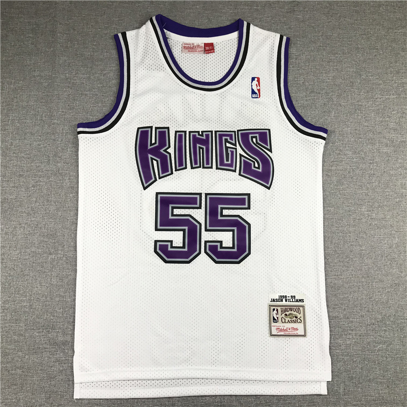 Men's Sacramento Kings Jason Williams White Hardwood Classics Swingman Jersey