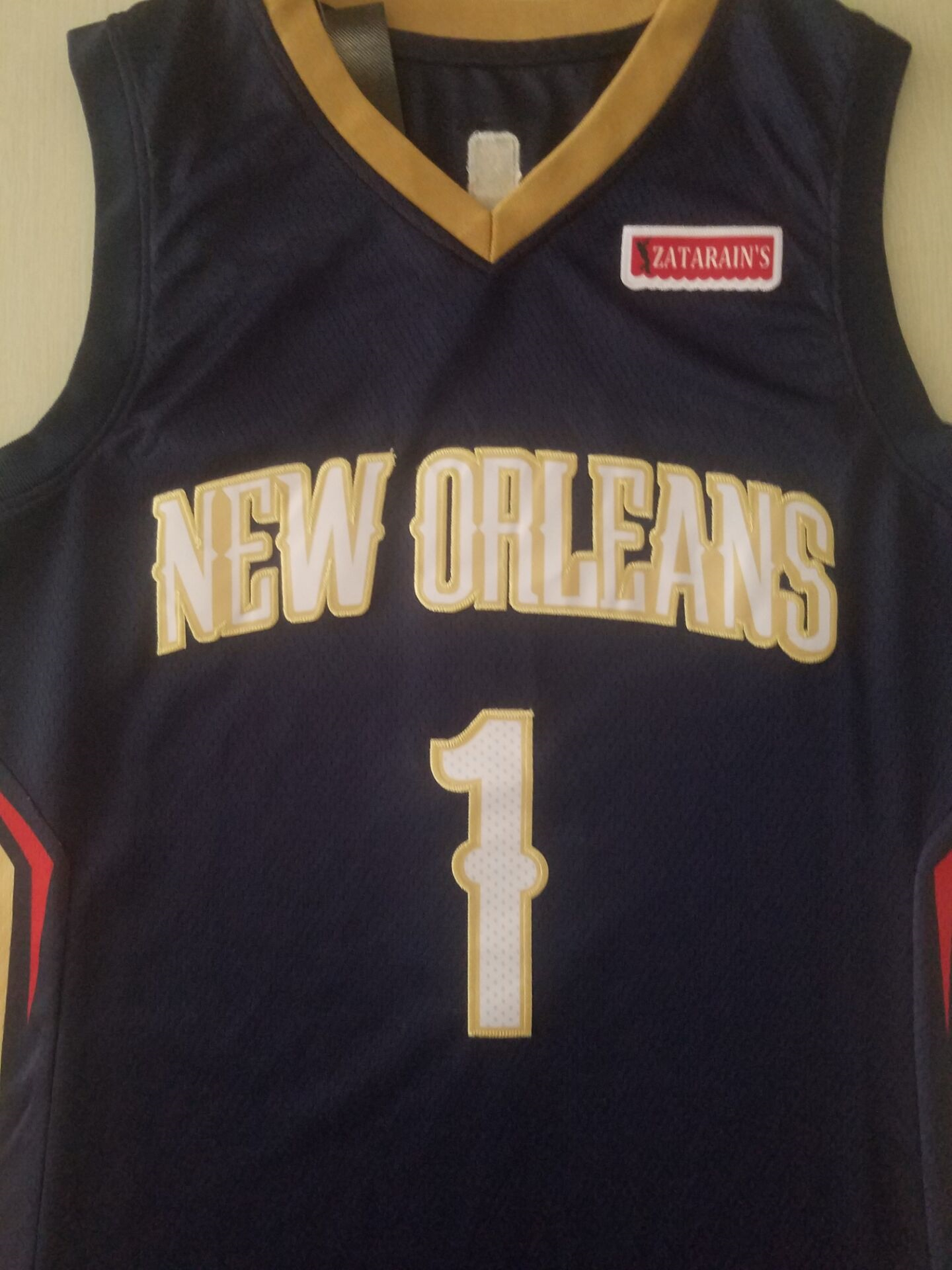 Men's New Orleans Pelicans Zion Williamson #1 NBA Dark Blue Swingman Jersey