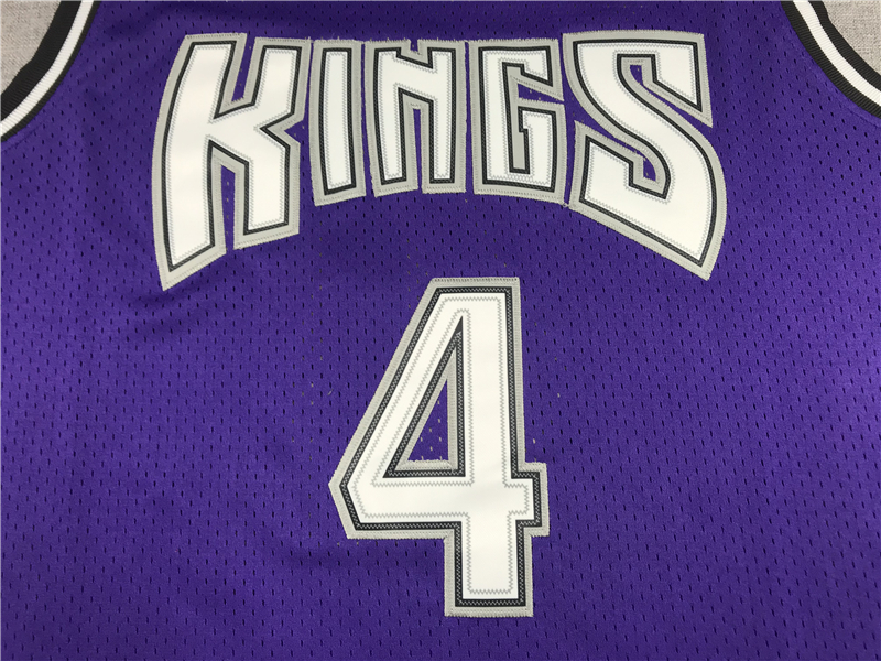 Men's Sacramento Kings Chris Webber #4 purple Retro jersey