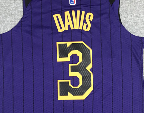 Men's Los Angeles Lakers Anthony Davis Purple #3 NBA Swingman Jersey
