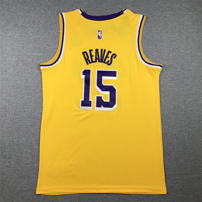 Men's Los Angeles Lakers Austin Reaves #15 Gold 2022/23 Swingman Jersey - Icon Edition