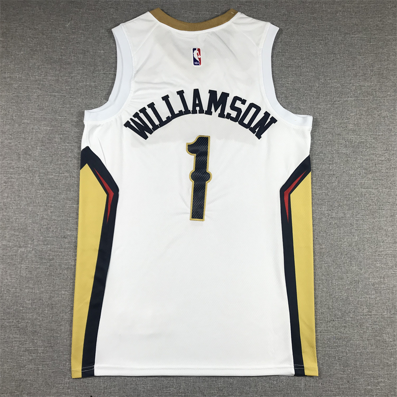 Men's New Orleans Pelicans Zion Williamson #1 White Swingman Jersey