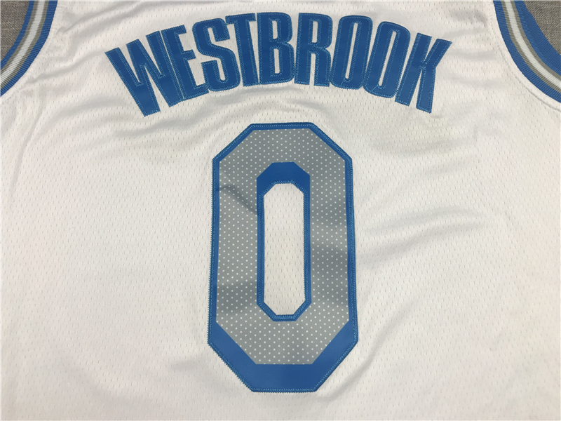 Men's Los Angeles Lakers Russell Westbrook #0 White 2020/21 Swingman Jersey