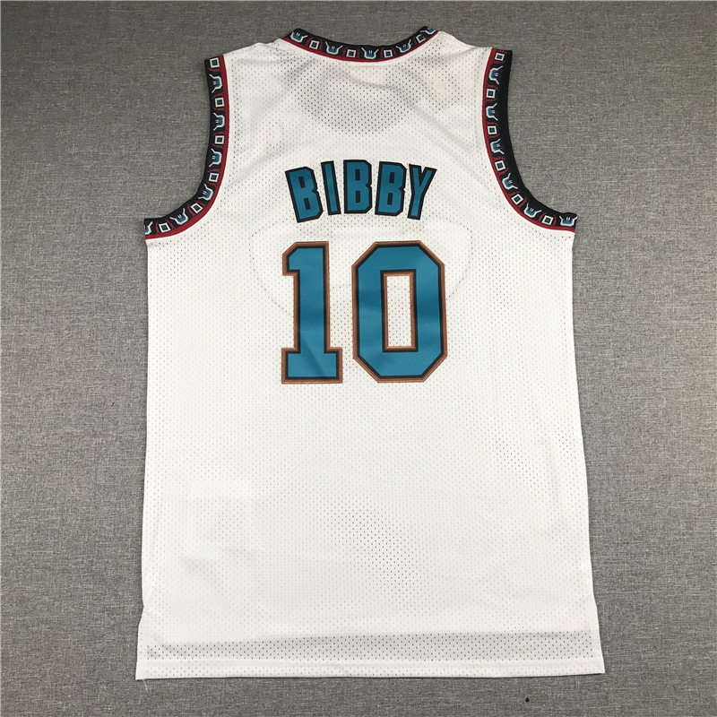 Men's Memphis Grizzlies Mike Bibby #10 White Classics Swingman Jersey