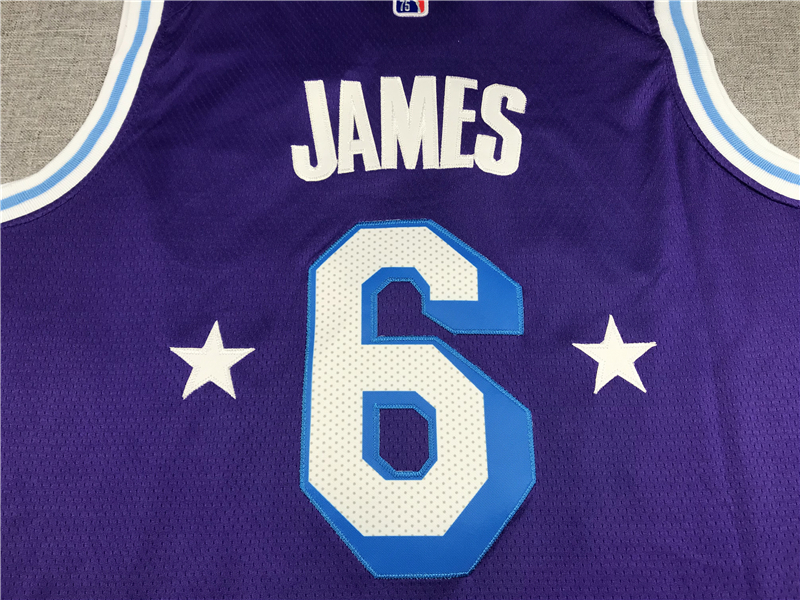 Men's Los Angeles Lakers LeBron James Purple Swingman Jersey - City Edition