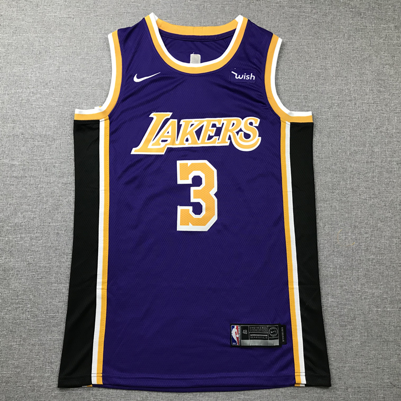 Men's Los Angeles Lakers Anthony Davis Purple #3 Swingman Jersey