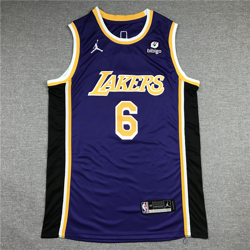 Men's Los Angeles Lakers LeBron James #6 Purple 2022/23 Swingman Player Jersey
