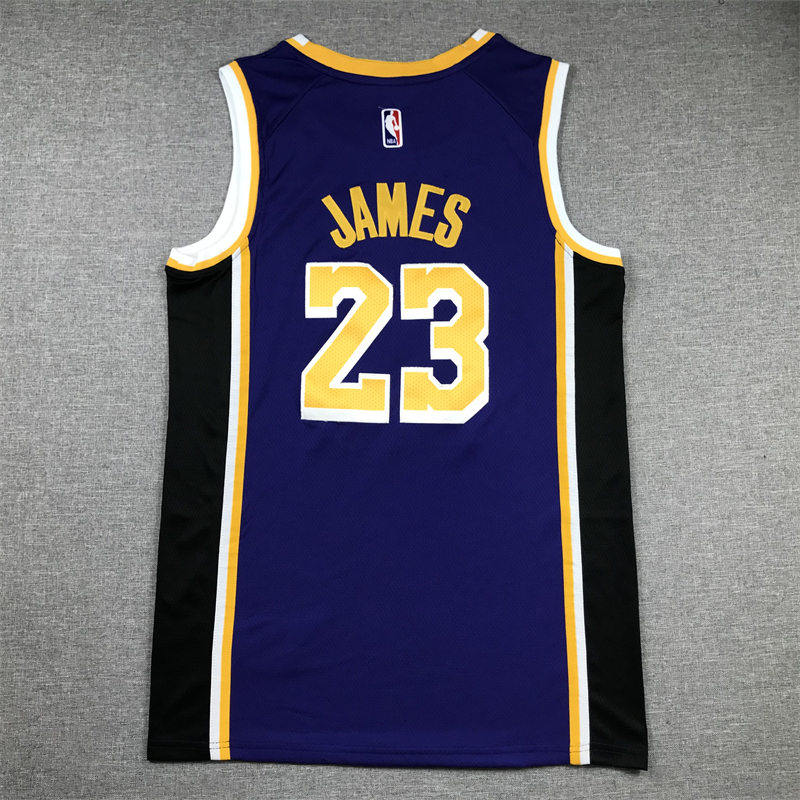 Men's Los Angeles Lakers LeBron James #23 NBA Purple Swingman Jersey
