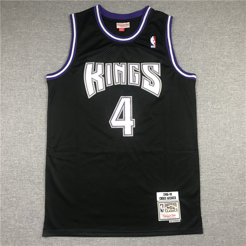 Men's Sacramento Kings Chris Webber Black Hardwood Classics Swingman Jersey