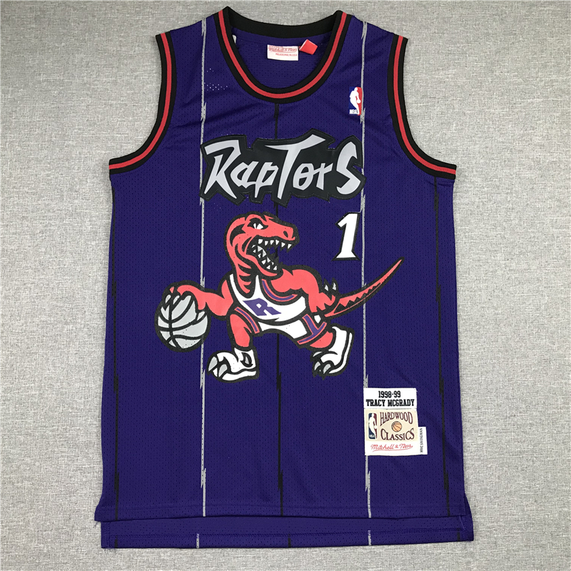 Men's Toronto Raptors Tracy McGrady Purple 1998-99 Hardwood Classics Swingman Jersey