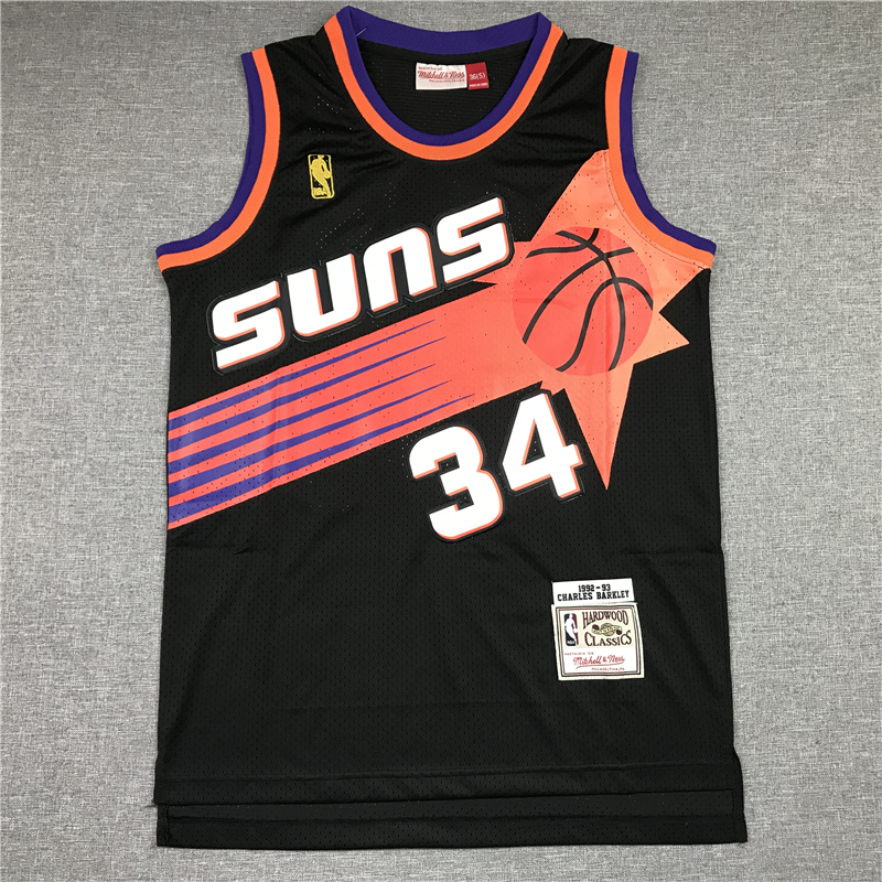 Men's Phoenix Suns Charles Barkley #34 Black 1992-93 Swingman Jersey