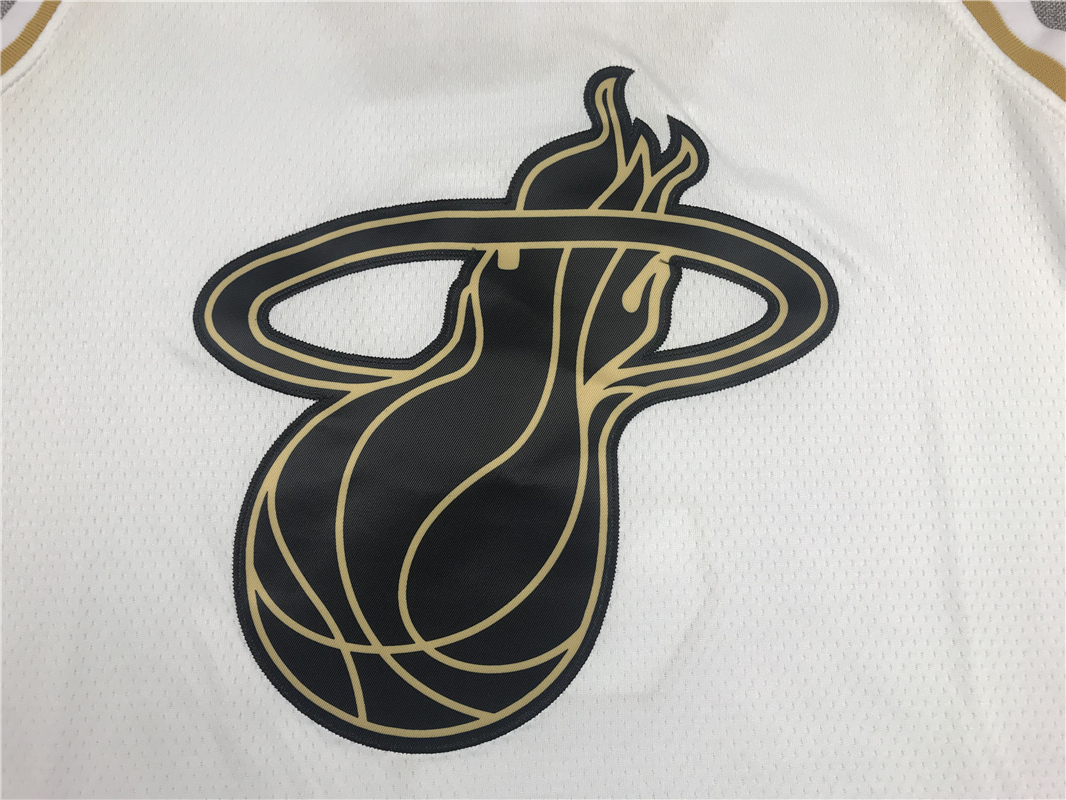 Men's Miami Heat Dwyane Wade #3 White Swingman Player Jersey