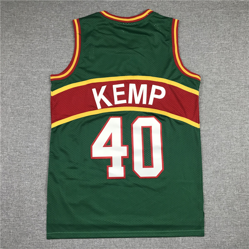 Men's Seattle Supersonics Shawn Kemp #40 Green Swingman Player Jersey