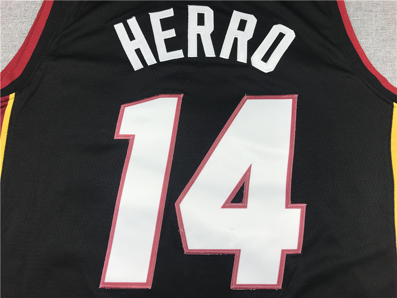 Men's Miami Heat Tyler Herro #14 Black 2022/23 Fast Break Replica Jersey - Icon Edition