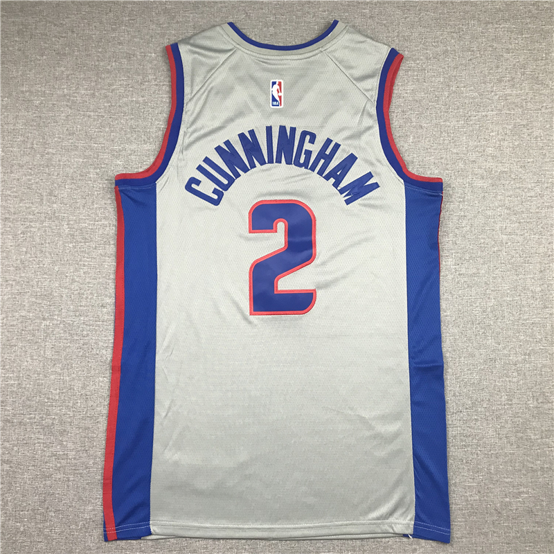 Men's Detroit Pistons Cade Cunningham Gray 2021/22 Swingman Player Jersey