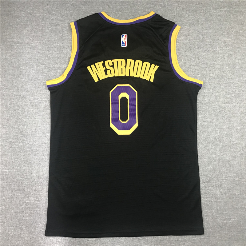 Men's Los Angeles Lakers Russell Westbrook Black 2020/21 Swingman Player Jersey