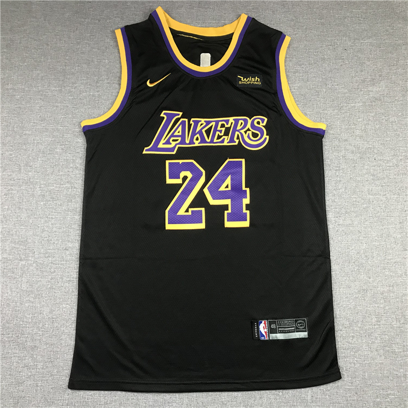 Men's Los Angeles Lakers Kobe Bryant #24 Black 2020/21 Swingman Player Jersey
