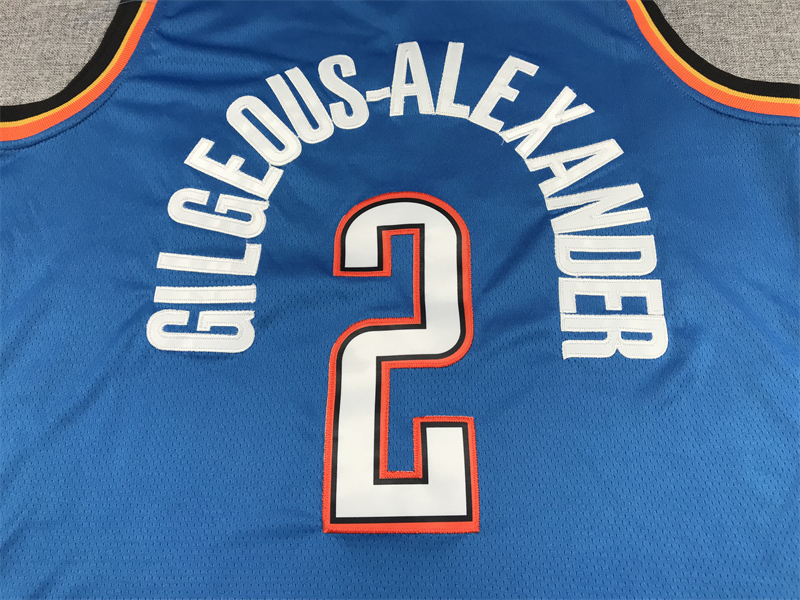 Men's Oklahoma City Thunder Shai Gilgeous-Alexander #2 Blue 2022/23 Swingman Jersey - Icon Edition
