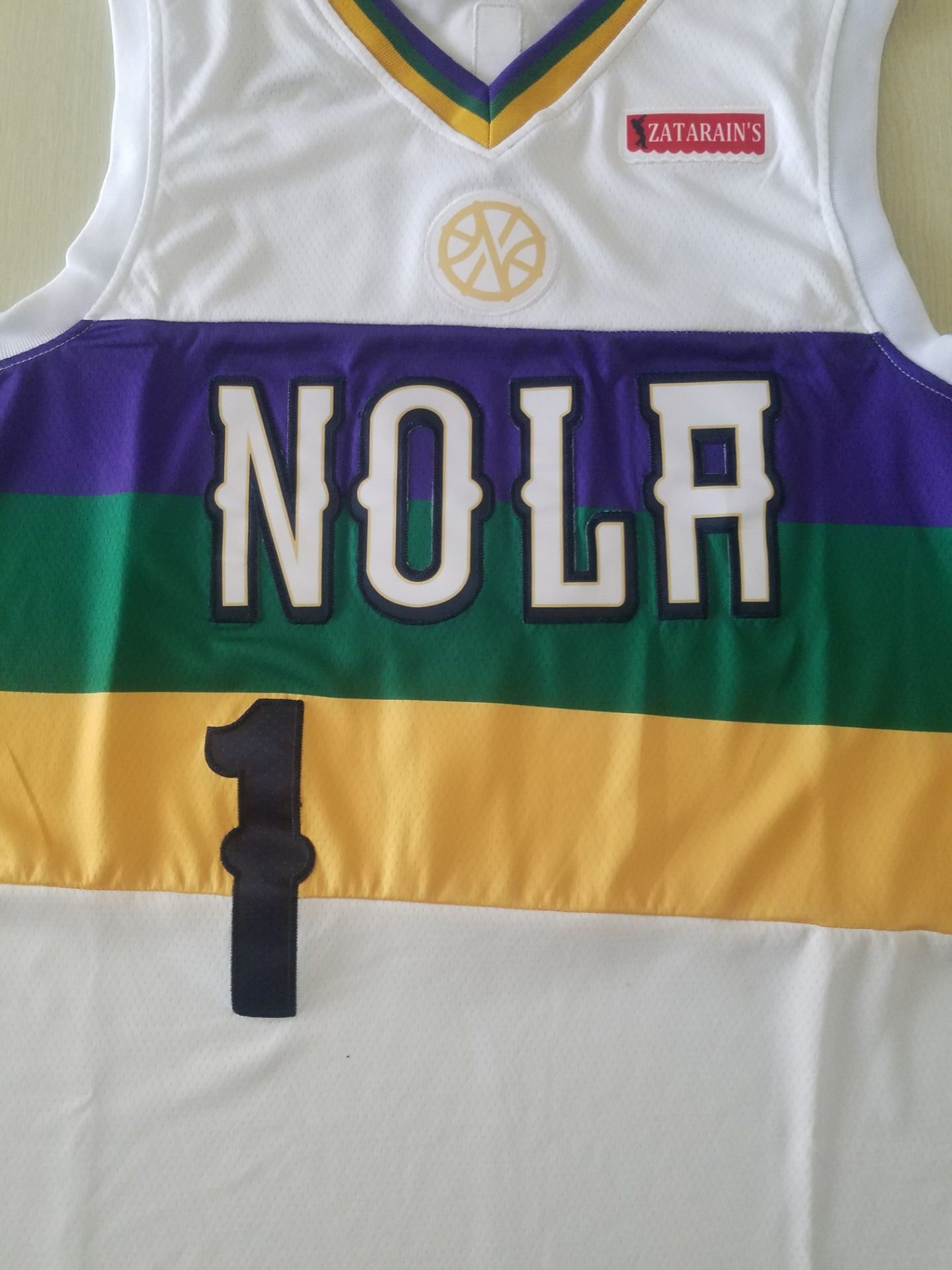 Men's New Orleans Pelicans Zion Williamson #1 NBA White Swingman Player Jersey