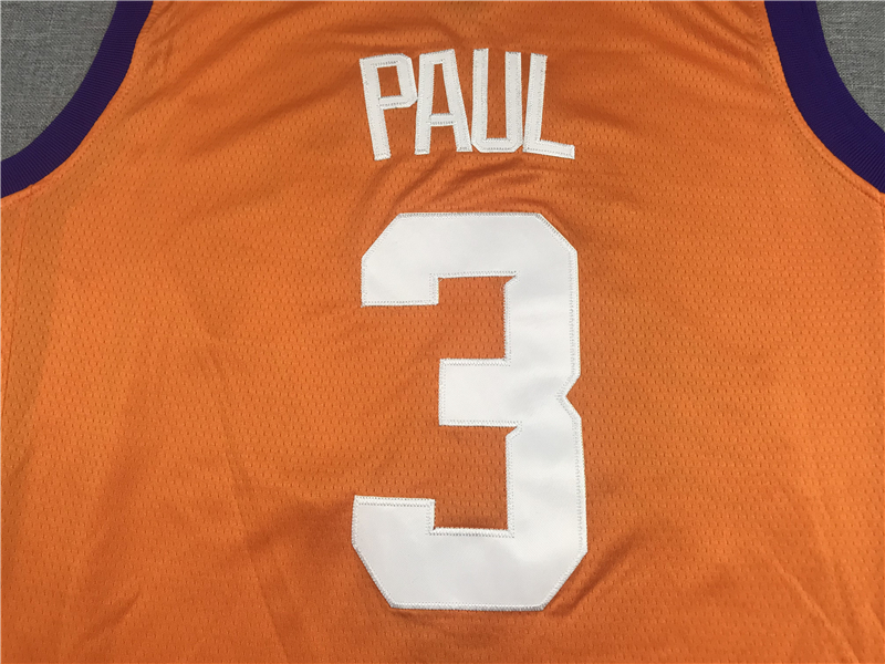Men's Phoenix Suns Chris Paul #3 Orange Fast Break Team Replica Jersey