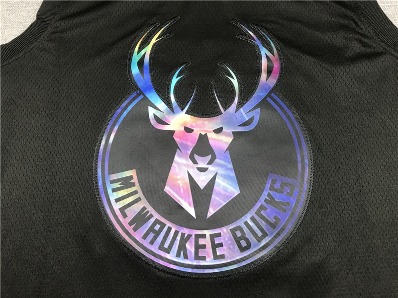 Men's Milwaukee Bucks Giannis Antetokounmpo #34 NBA Black Swingman Jersey