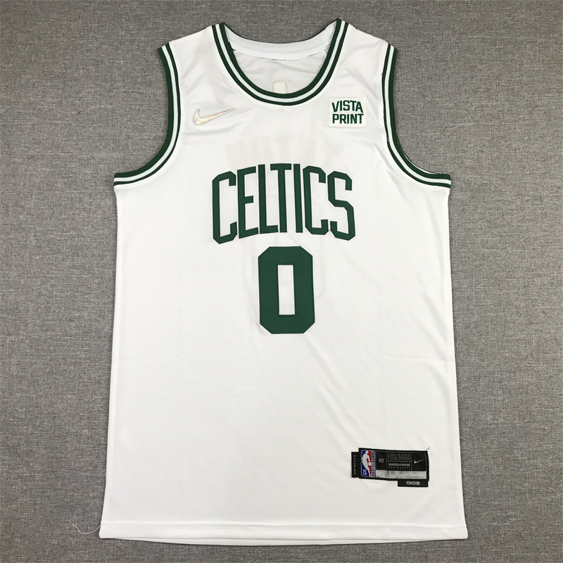 Men's Boston Celtics Jayson Tatum #0 NBA White Swingman Jersey