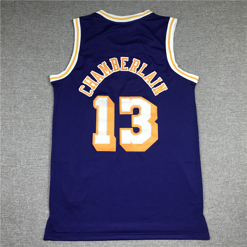 Men's Los Angeles Lakers Wilt Chamberlain #13 NBA Swingman Jersey - Retro Purple