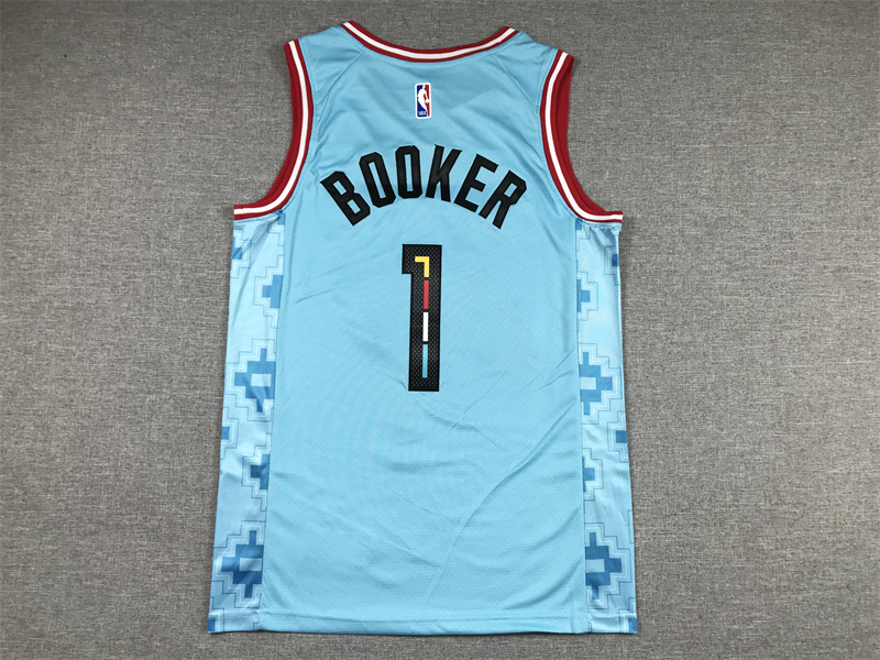 Men's Phoenix Suns Devin Booker #1 Turquoise 2022/23 Swingman Jersey - City Edition