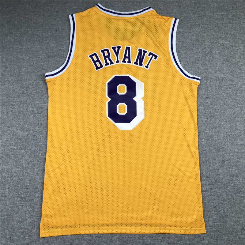 Men's Los Angeles Lakers Kobe Bryant 1996-97 Yellow Hardwood Classics Authentic Jersey