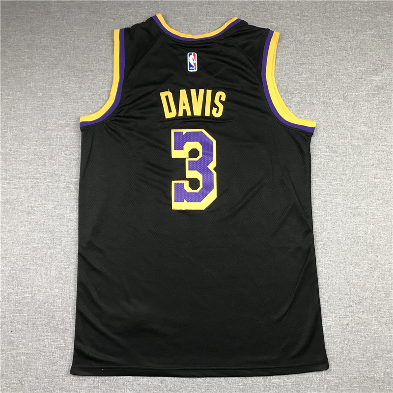Men's Los Angeles Lakers Anthony Davis Black 2020/21 Swingman Player Jersey