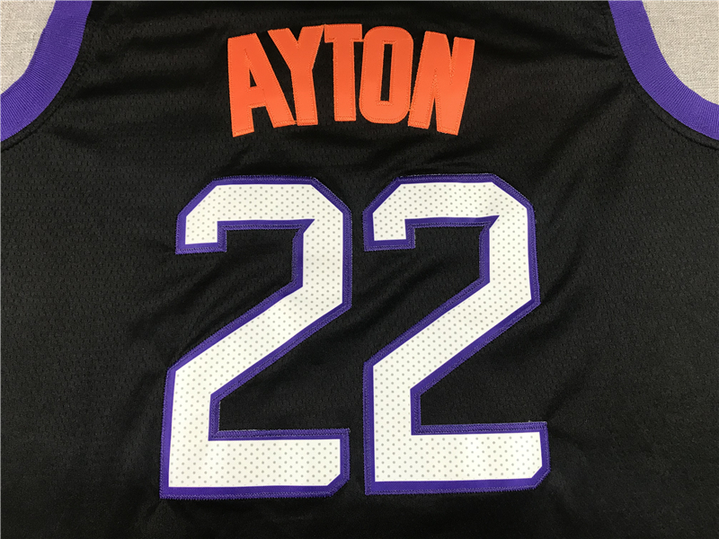 Men's Phoenix Suns DeAndre Ayton #22 NBA Black Replica Jersey - City Edition
