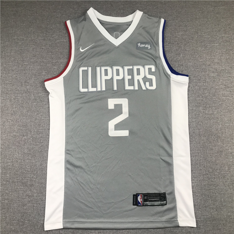 Men's LA Clippers Kawhi Leonard Gray 2020/21 Swingman Jersey - Earned Edition