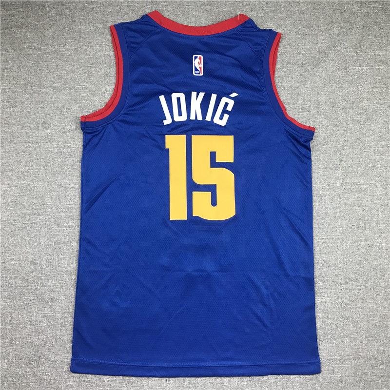 Men's Denver Nuggets Nikola Jokic #15 NBA Player Jersey - Retro Blue