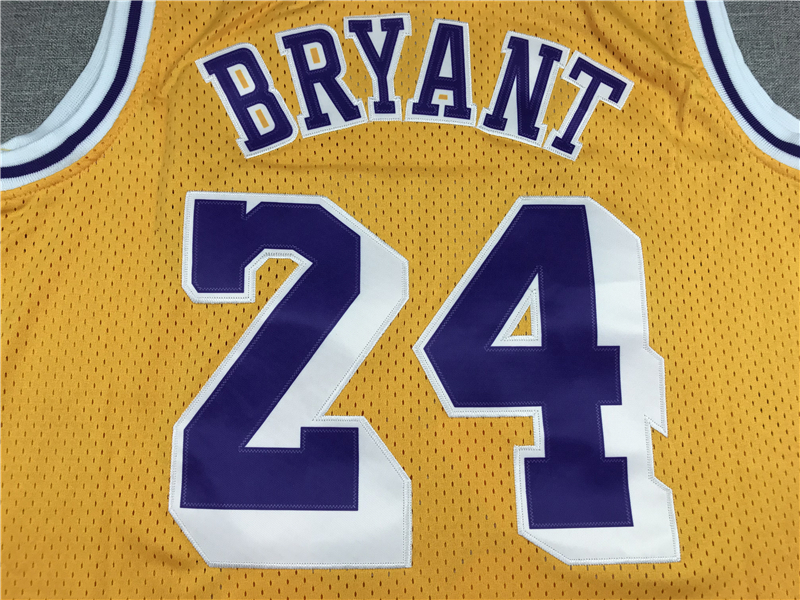 Men's Kobe Bryant Los Angeles Lakers #24 NBA Jersey - Retro Yellow