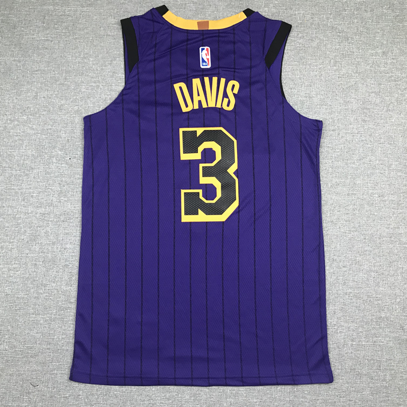 Men's Los Angeles Lakers Anthony Davis Purple #3 NBA Swingman Jersey