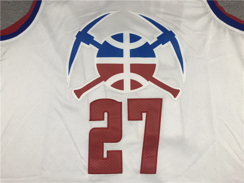 Men's Denver Nuggets Jamal Murray #27 White 2020/21 Swingman Player Jersey