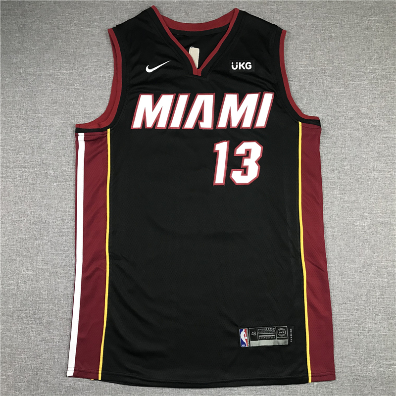 Men's Miami Heat Bam Adebayo #13 Black 2022/23 Fast Break Replica Jersey - Icon Edition