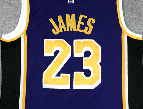 Men's Los Angeles Lakers LeBron James #23 NBA Purple Swingman Jersey