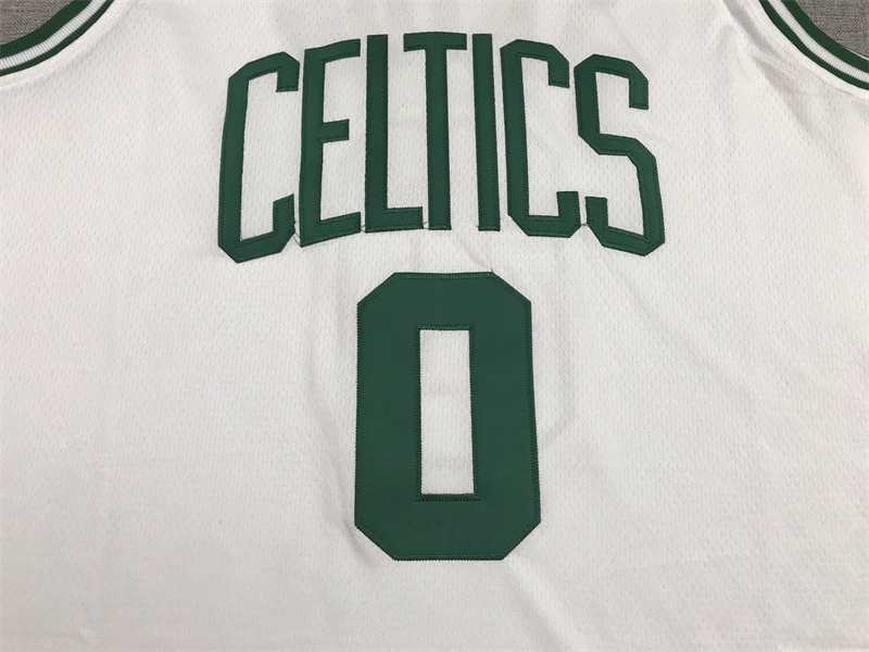 Men's Boston Celtics Jayson Tatum #0 NBA White Swingman Jersey