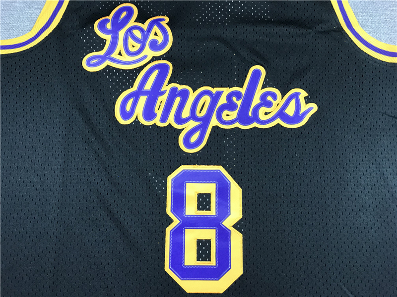Men's Los Angeles Lakers Kobe Bryant #8 Black Classics Player Jersey