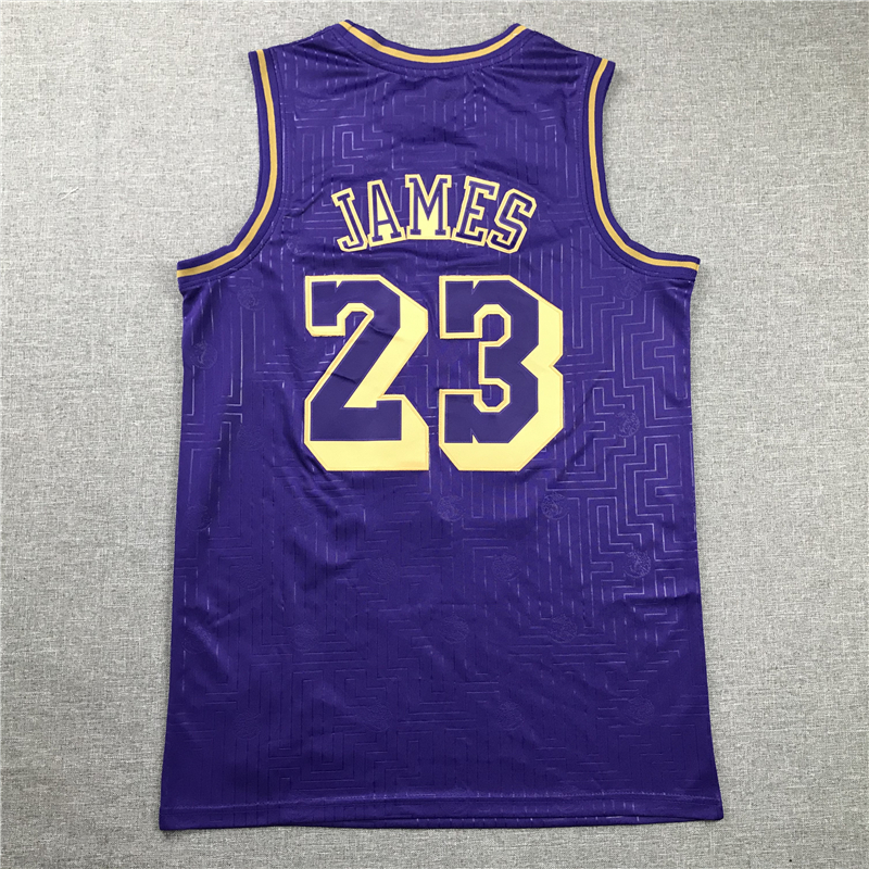 Men's Los Angeles Lakers LeBron James 2018-19 Hardwood Classics Swingman Jersey