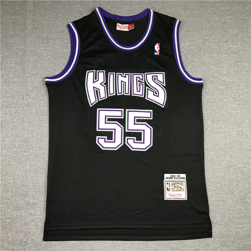 Men's Sacramento Kings Jason Williams Black Hardwood Classics Swingman Jersey