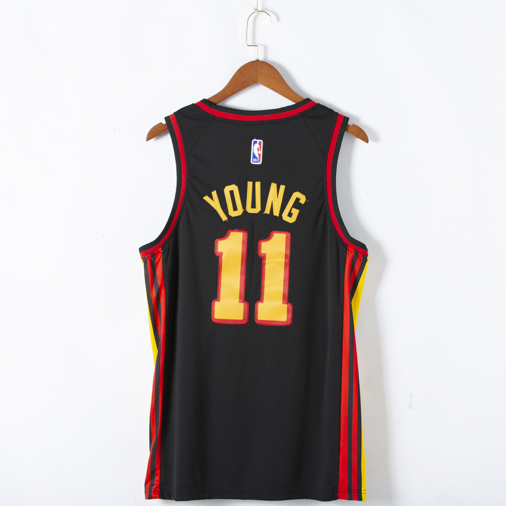 Men's Atlanta Hawks Trae Young #11 Black 2020/21 Swingman Jersey